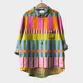 AMBER | PRINTED LONG-SLEEVE BLOUSE