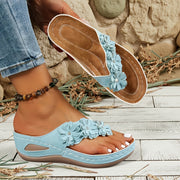 Lacretia | Flower-Detail Slingback Sandals
