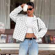 Bess | Polka-Dot Cropped Jacket