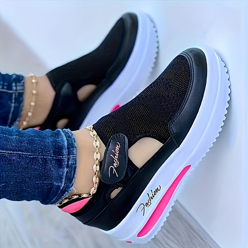 SLIP-ON LACE-UP TRAINERS