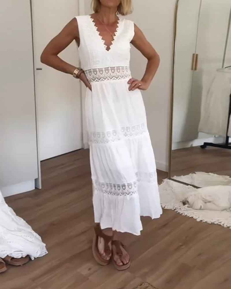 Circe | Lace Camisole Dress With V-Neck