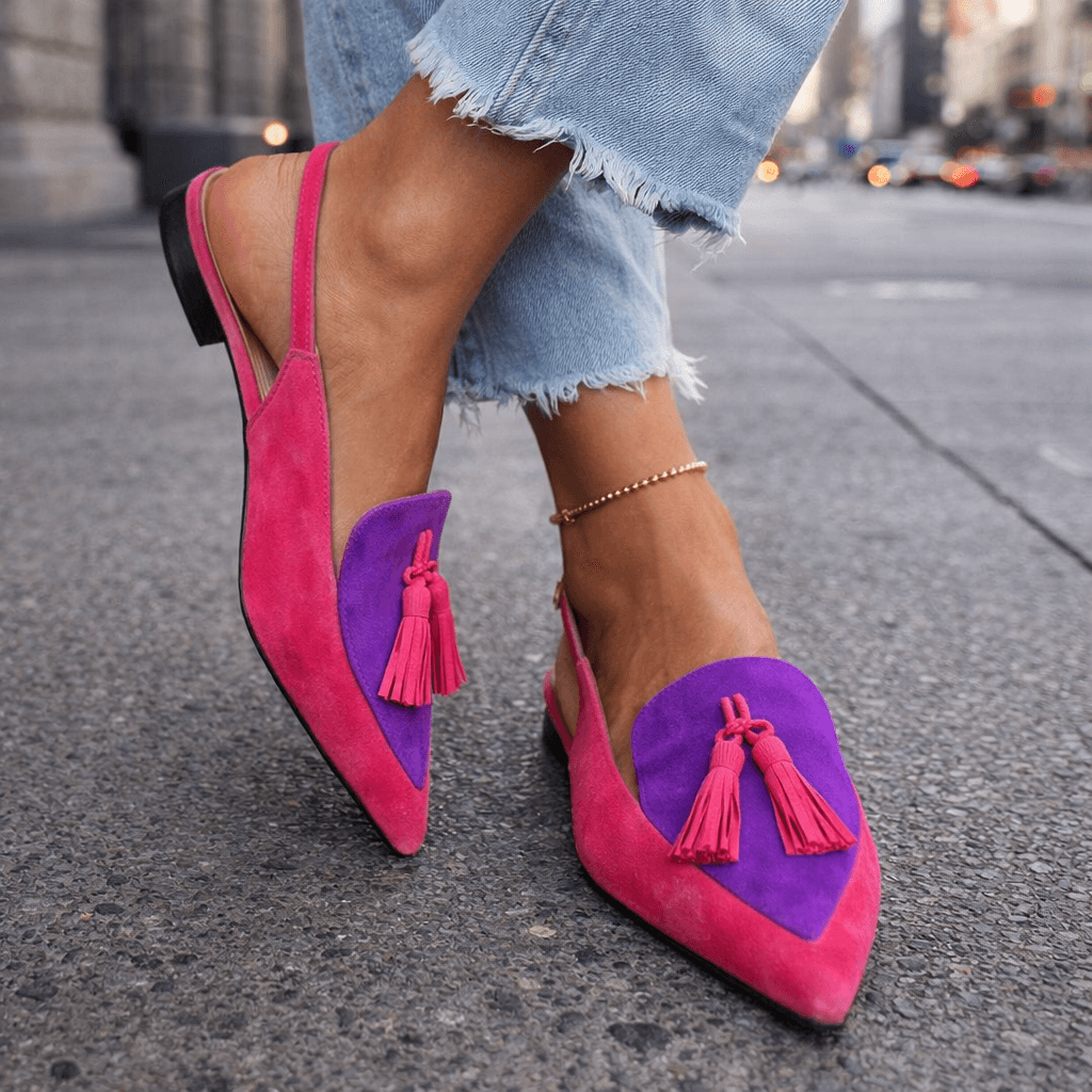 Women's sandals in Pink & Green
