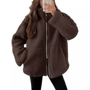 Denisha | Stand-Collar Textured Zip Jacket