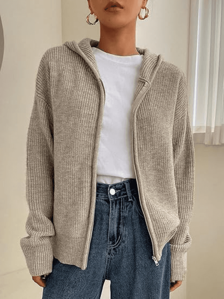 Santina | Hooded Zip Cardigan