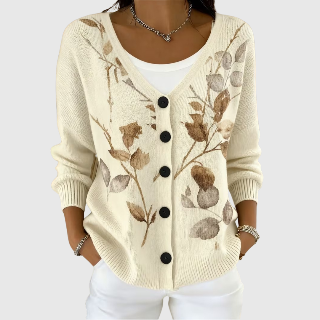 KNITTED BUTTON-FRONT SUMMER CARDIGAN
