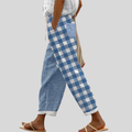 ELASTIC-WAIST ZIP-UP POCKET-DETAIL TROUSERS