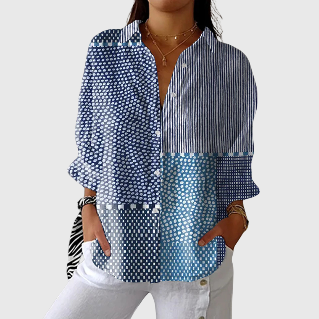 PRINTED FLOWING BLOUSE