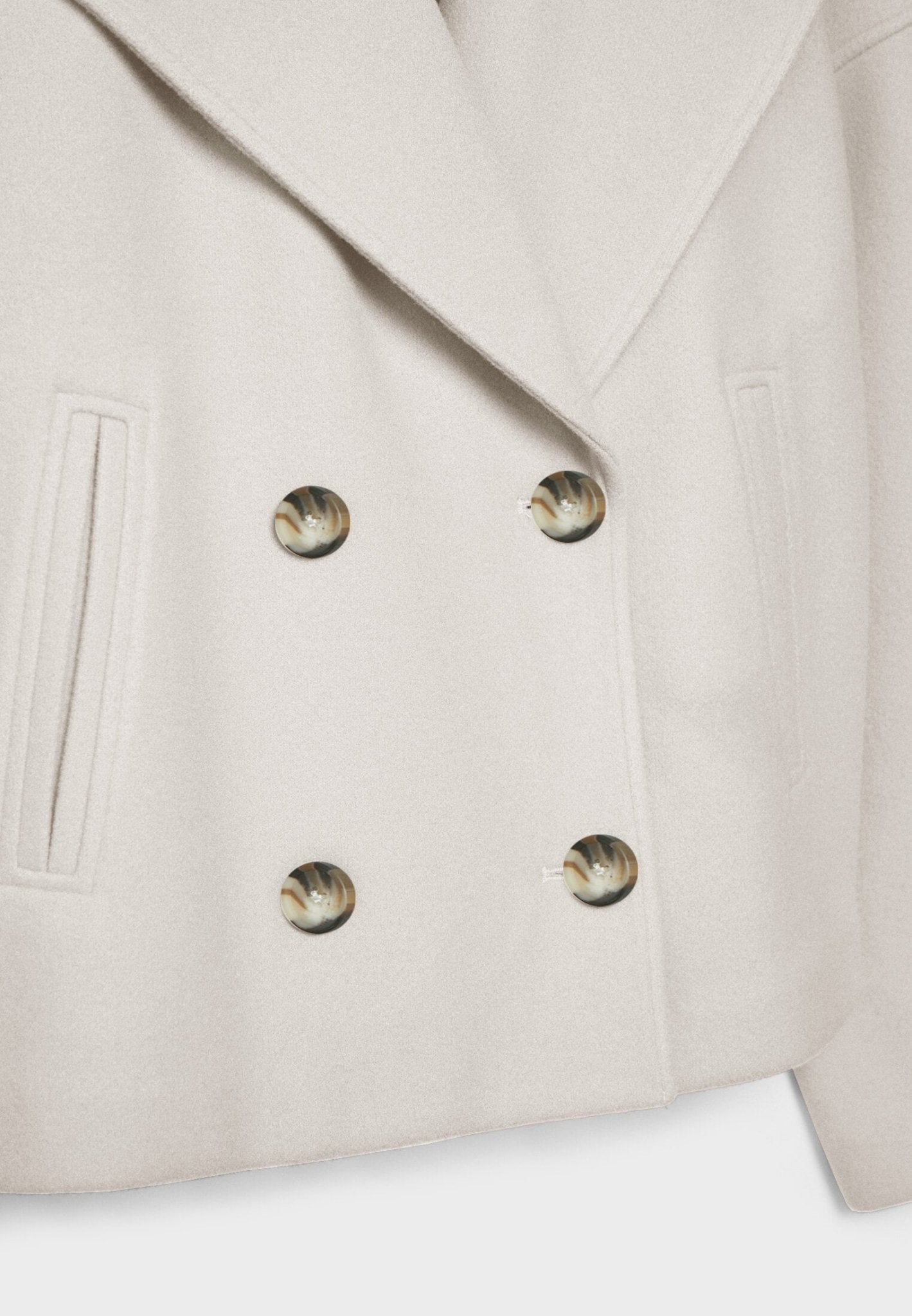 Maialen | Cropped Double-Breasted Tailored Jacket in Green