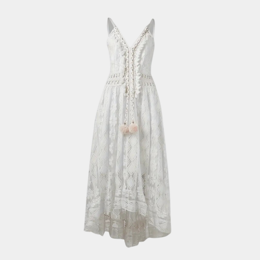 RAELENE | LACE FRINGED DRESS