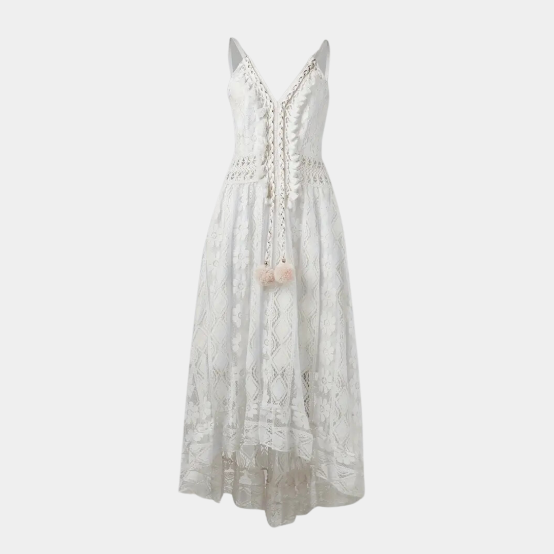 RAELENE | LACE FRINGED DRESS