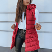 Emogene | Long Quilted Zip Gilet