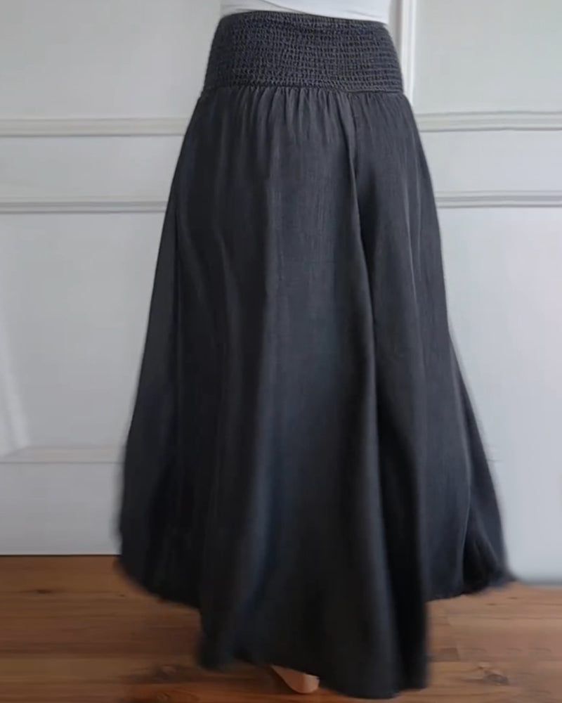 MIRA | HIGH-WAISTED ELASTIC-WAIST DRESS