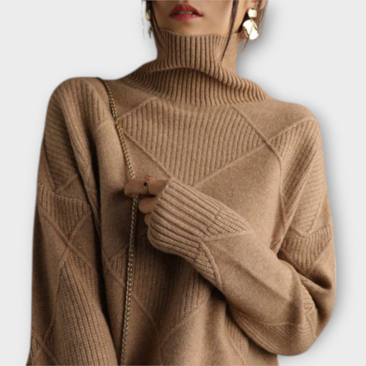 Melanie | Yellow And Comfortable Turtleneck Jumper
