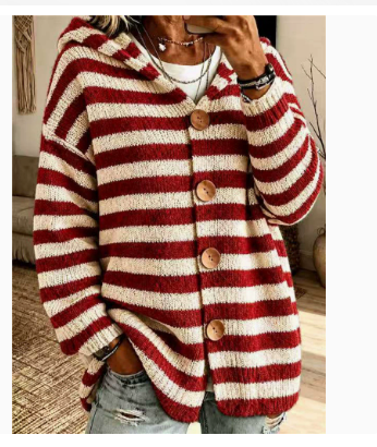 Towanda | Striped Button Cardigan