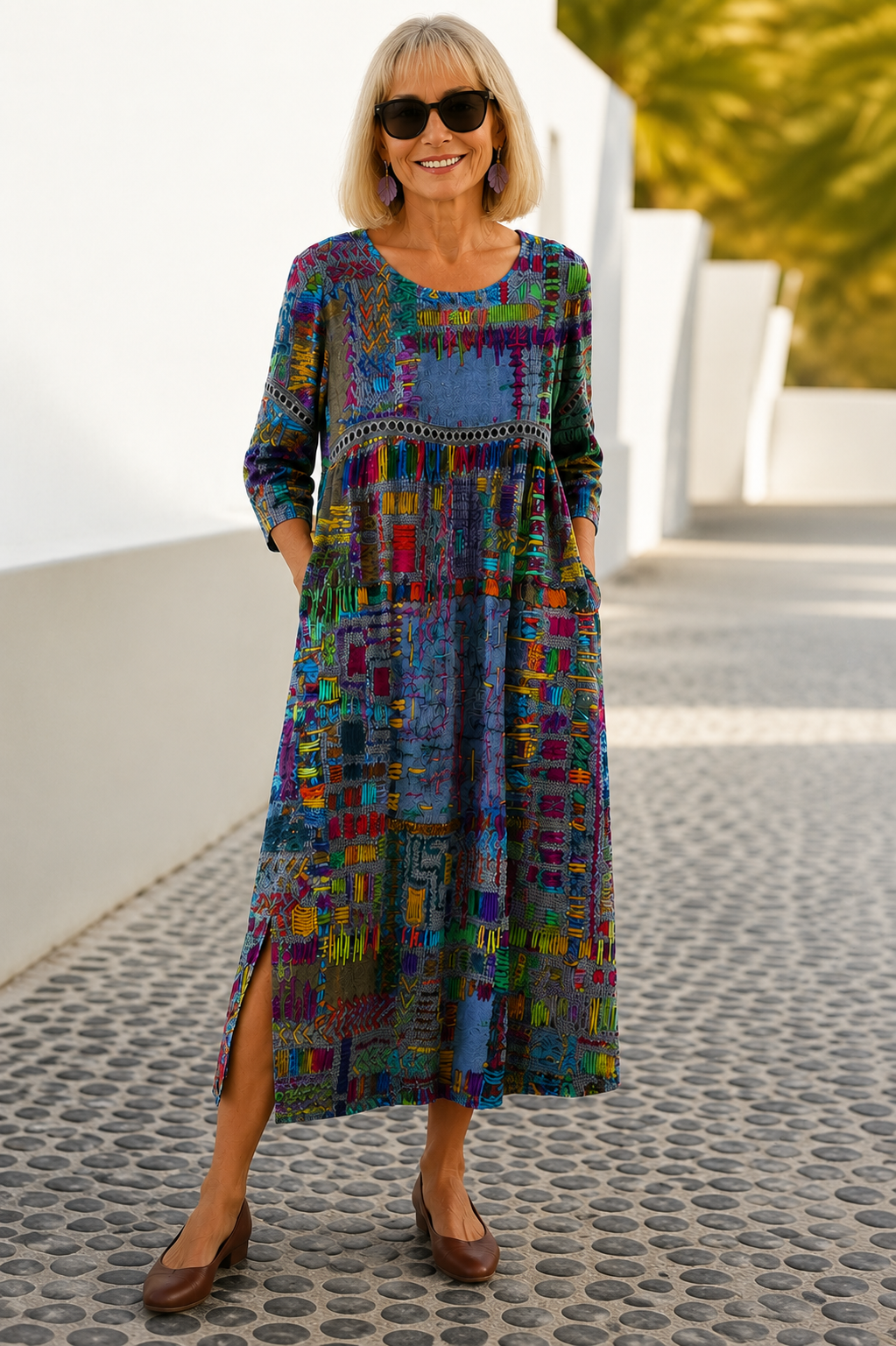 ELIANA | PRINTED RELAXED MIDI DRESS