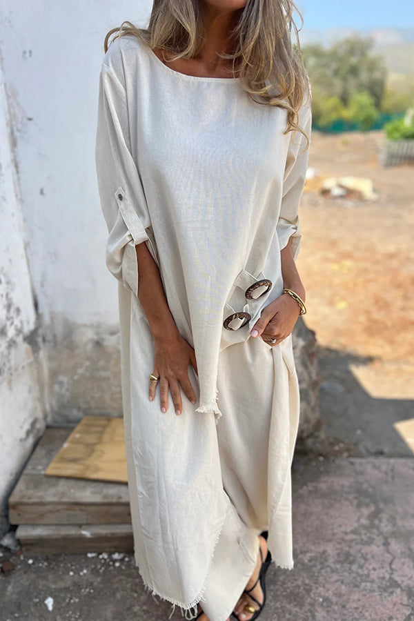 MIRELLA | BUTTON-FRONT LONG-SLEEVE CO-ORD SET