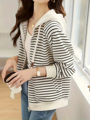 Felisha | Striped Zip Hoodie