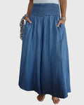ISABELLA | POCKET-DETAIL ELASTIC-WAIST TROUSERS
