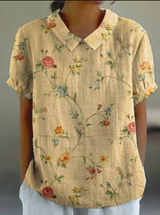 Maymie | Floral Rounded-Collar Shirt