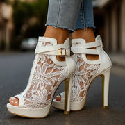 Women's heels in Ivory White