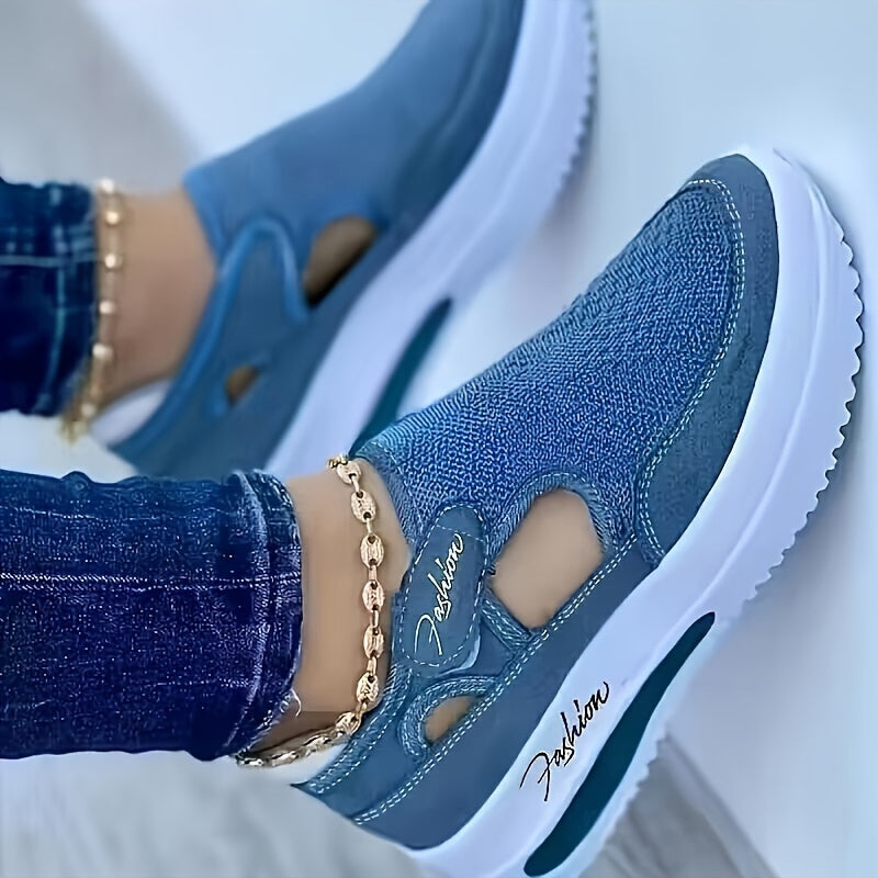 SLIP-ON LACE-UP TRAINERS