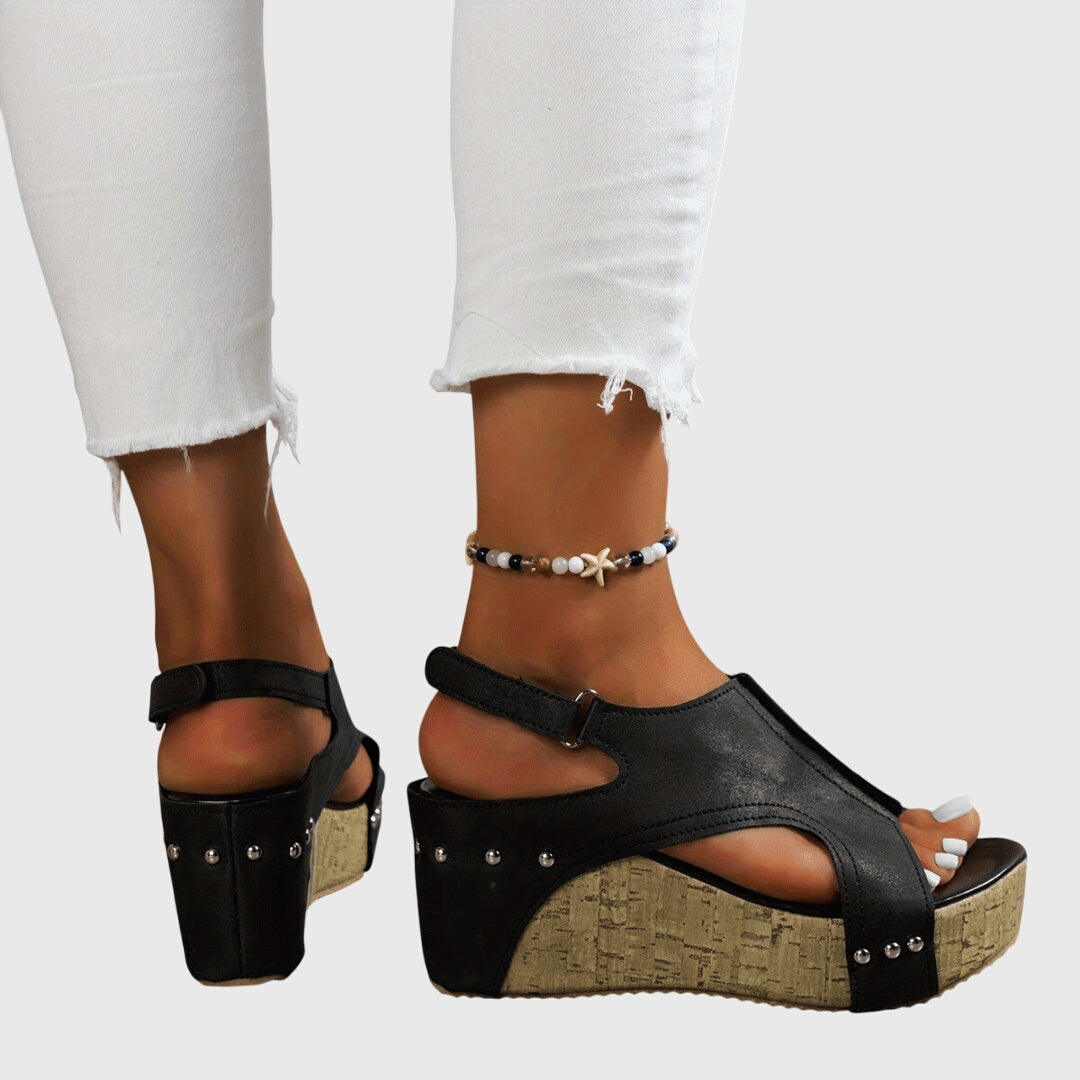 LUCINDA | LEATHER LIGHTWEIGHT SANDALS
