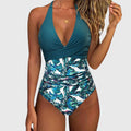 FLORENCE | PRINTED V-NECK SWIMSUIT