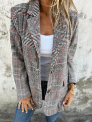Vanesa | Checked Notch-Lapel Blazer