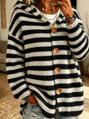 Towanda | Striped Button Cardigan