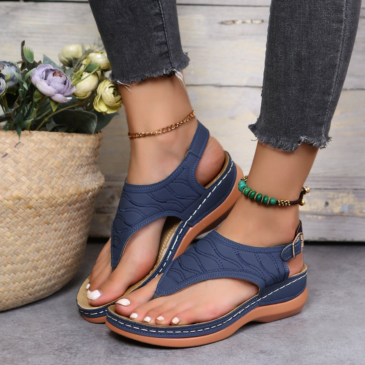 Erla | Toe-Post Slingback Sandals