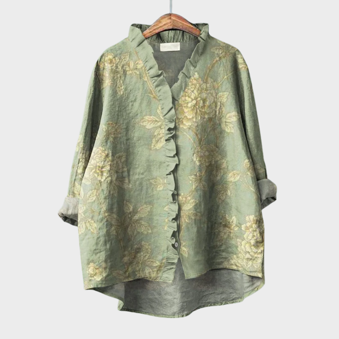 ROSALINDE | PRINTED LONG-SLEEVE BLOUSE