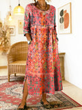 GRACIE | PRINTED RELAXED MIDI DRESS
