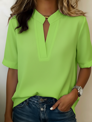 Lashell | Keyhole-Neck Blouse