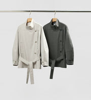 Yareli | Belted Stand-Collar Jacket