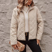 Lesa | Diamond-Quilted Zip Jacket