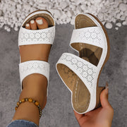 Zaneta | Cut-Out Block-Heel Sandals