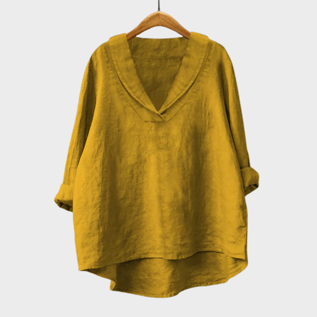 SAMANTHA | PRINTED LONG-SLEEVE BLOUSE