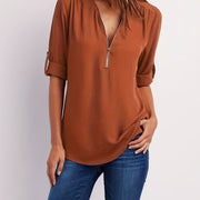 Everlena | Zip-Neck Blouse