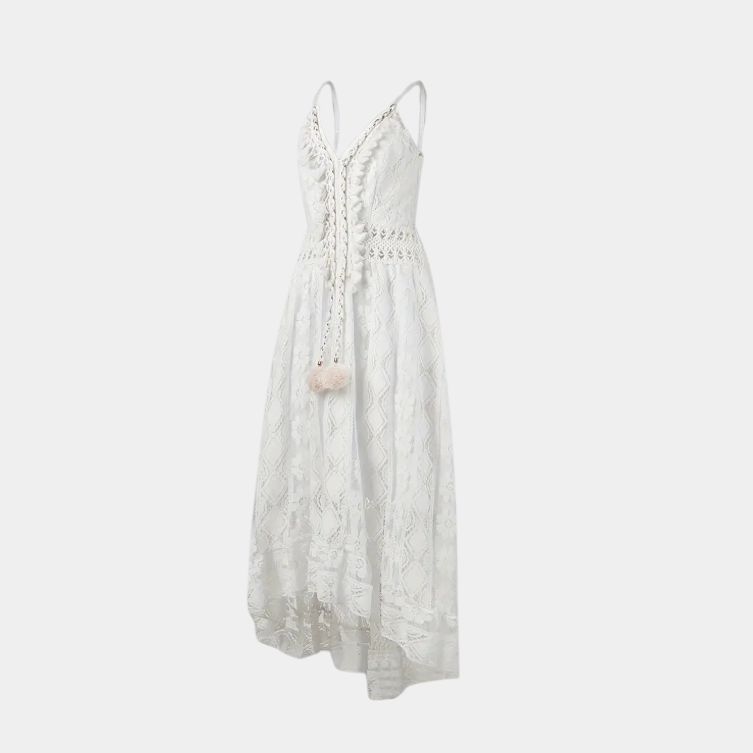 RAELENE | LACE FRINGED DRESS