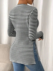 Assunta | Striped Side-Split Top