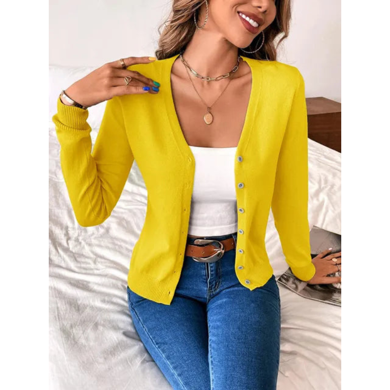 Ieshia | V-Neck Button Cardigan