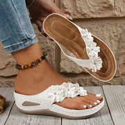 Lacretia | Flower-Detail Slingback Sandals