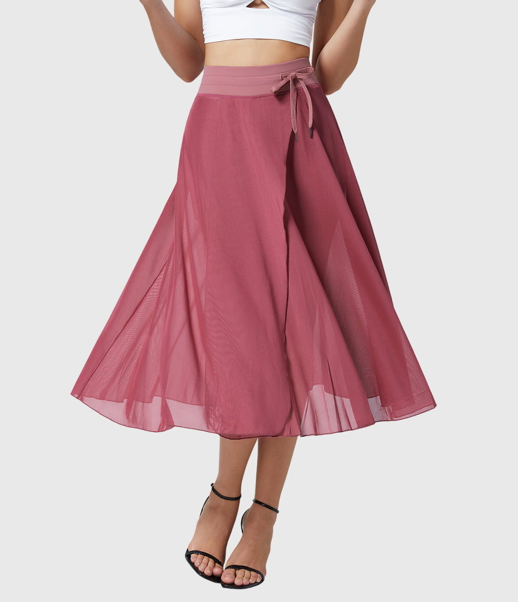 MELANIE | ELASTIC-WAIST FLOWING SKIRT