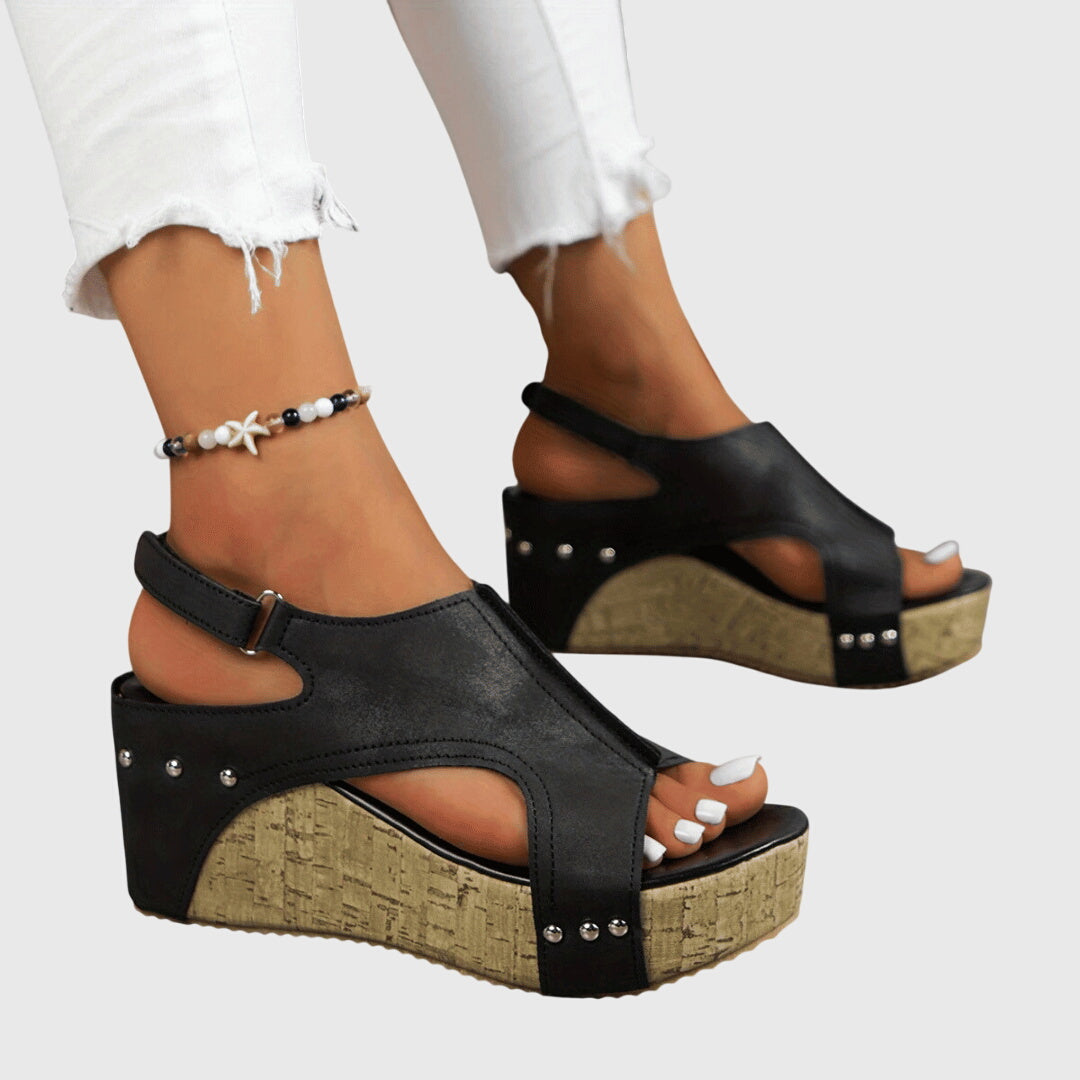LUCINDA | LEATHER LIGHTWEIGHT SANDALS