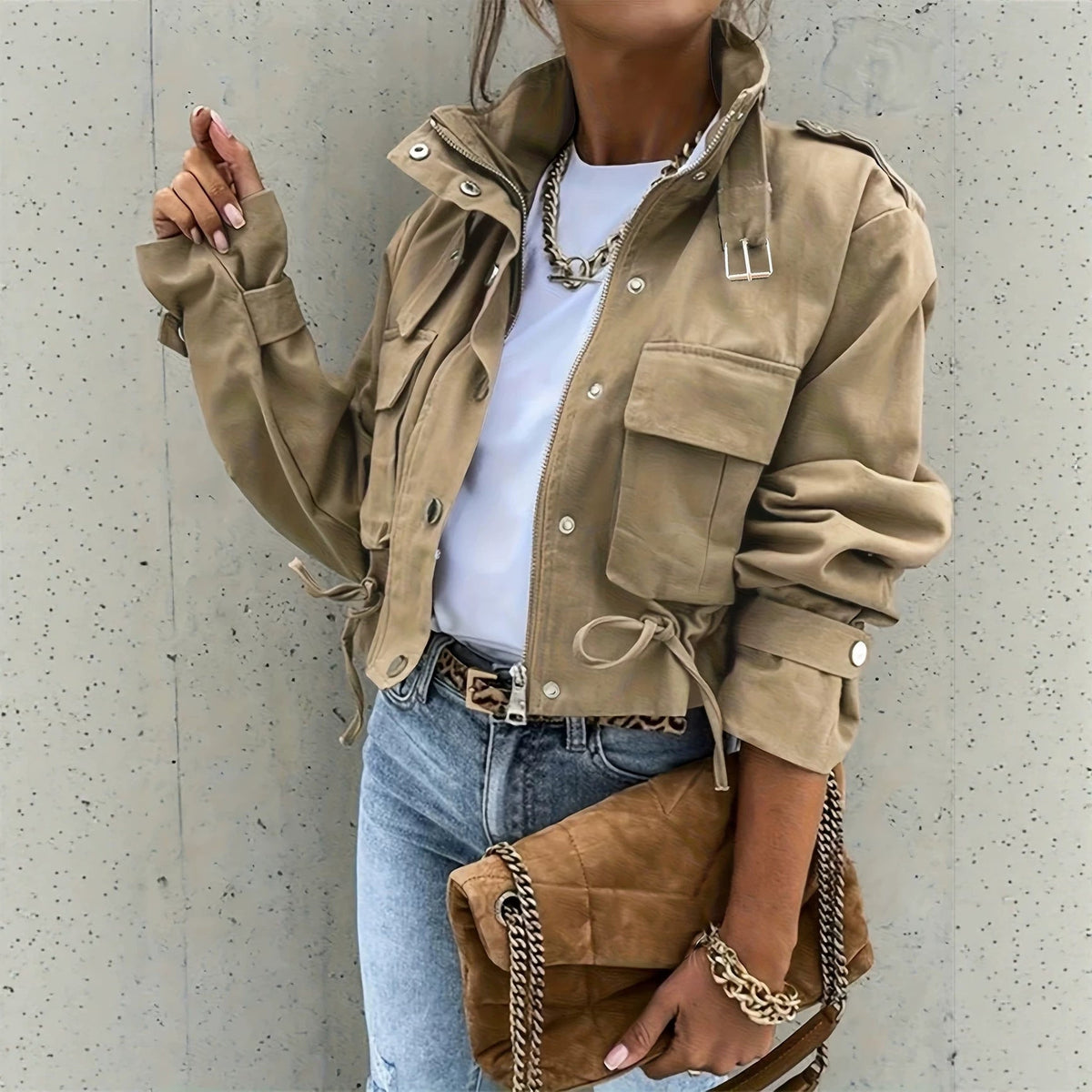 Rebekah | Cropped Utility Jacket
