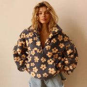 Kylene | Floral Half-Zip Sweatshirt