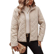 Lesa | Diamond-Quilted Zip Jacket