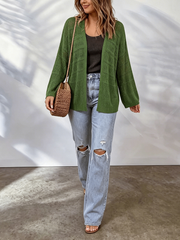 Drema | Textured Open-Front Cardigan