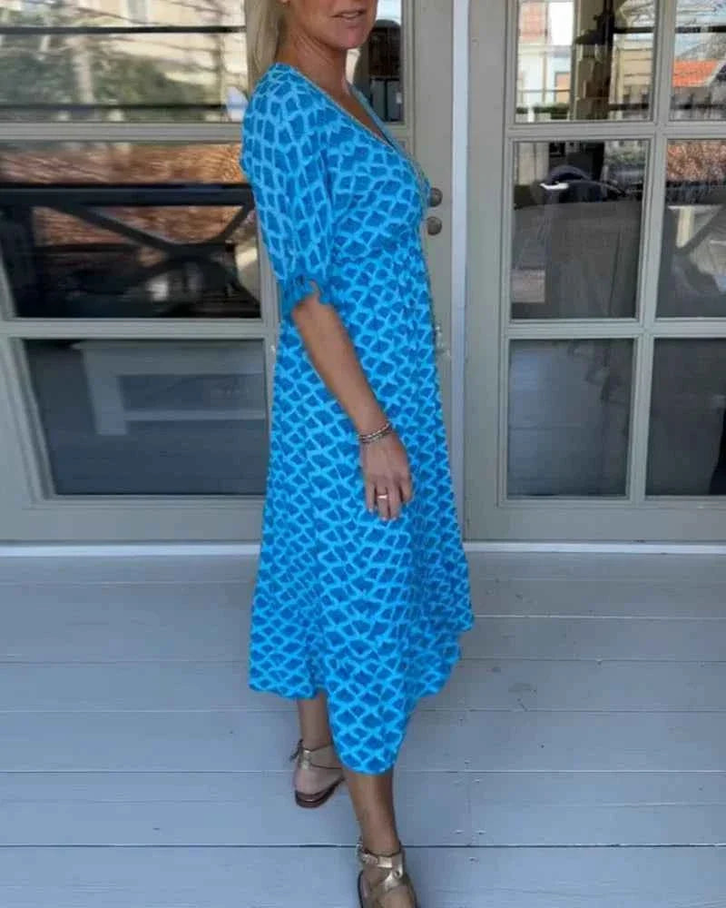 FELICITY | PRINTED FRINGED DRESS