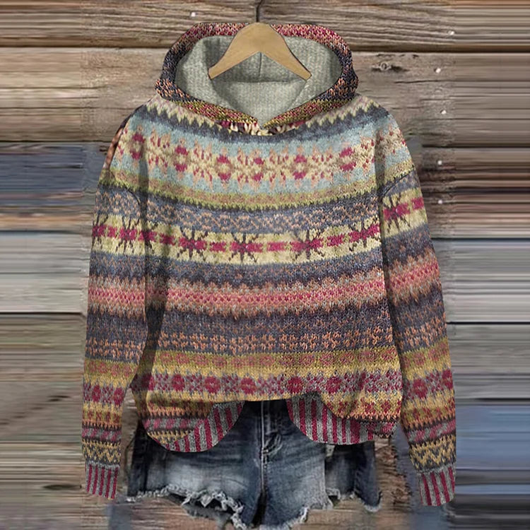 GABY | PRINTED HOODED HOODIE